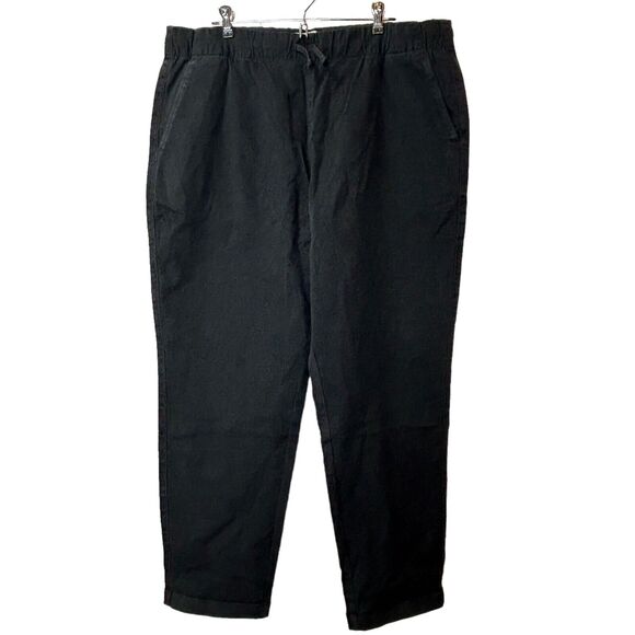 Everlane The Easy Pant Black Pull On Straight Leg Heavyweight Twill Men's XL NWT - Picture 2 of 13